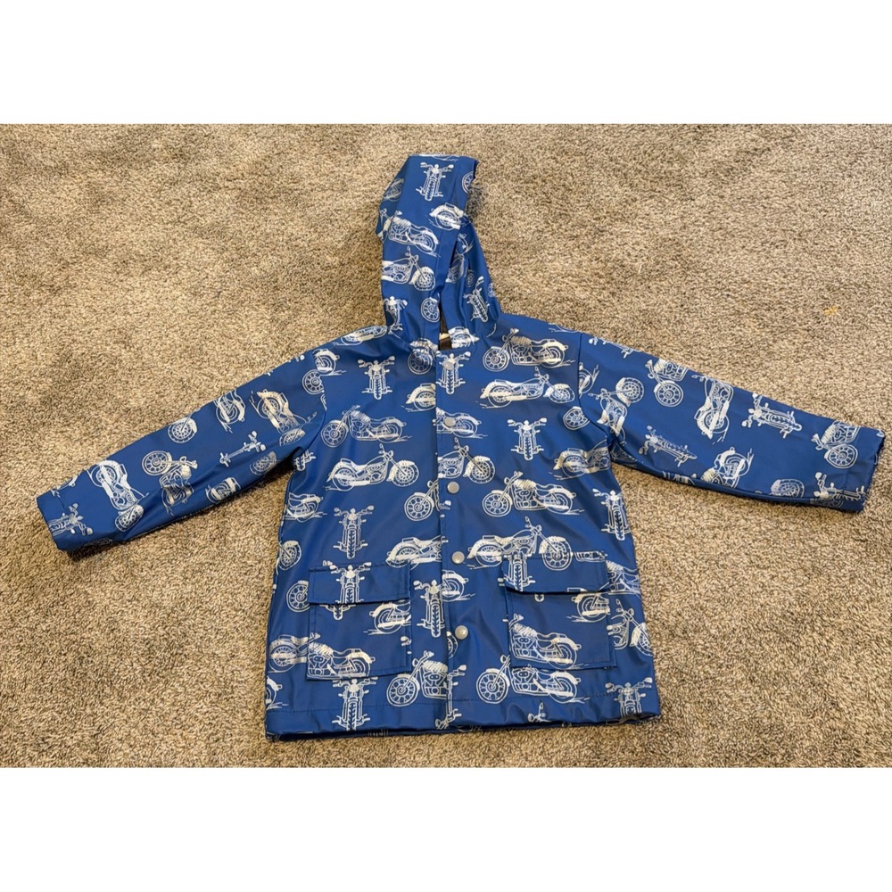 Hatley Rain Jacket - Blue w/ Terry Lining - Sz 5 Motorcycles